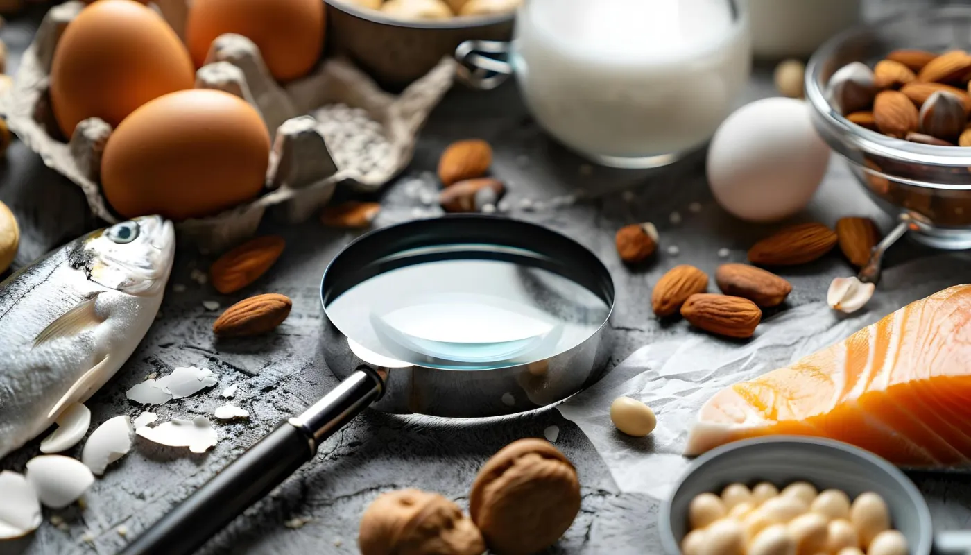 Продукты, чаще всего вызывающие пищевую аллергию у взрослых: орехи, молоко, яйца, морепродукты